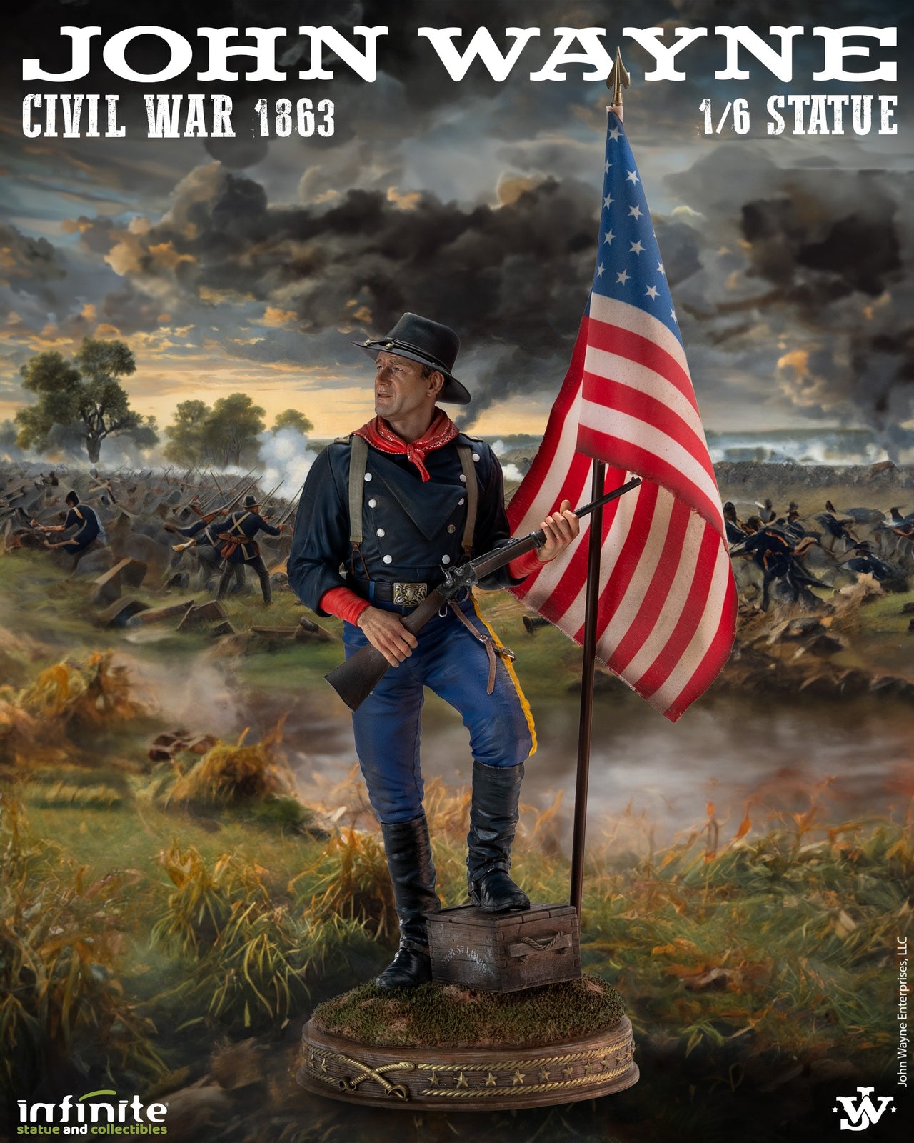 Infinite Statue John Wayne Civil War 1863 – 1/6 Scale Resin Statue