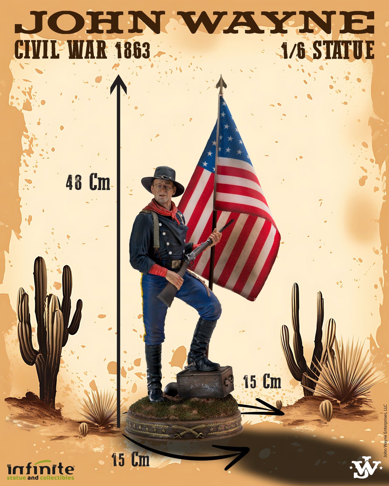 Infinite Statue John Wayne Civil War 1863 – 1/6 Scale Resin Statue