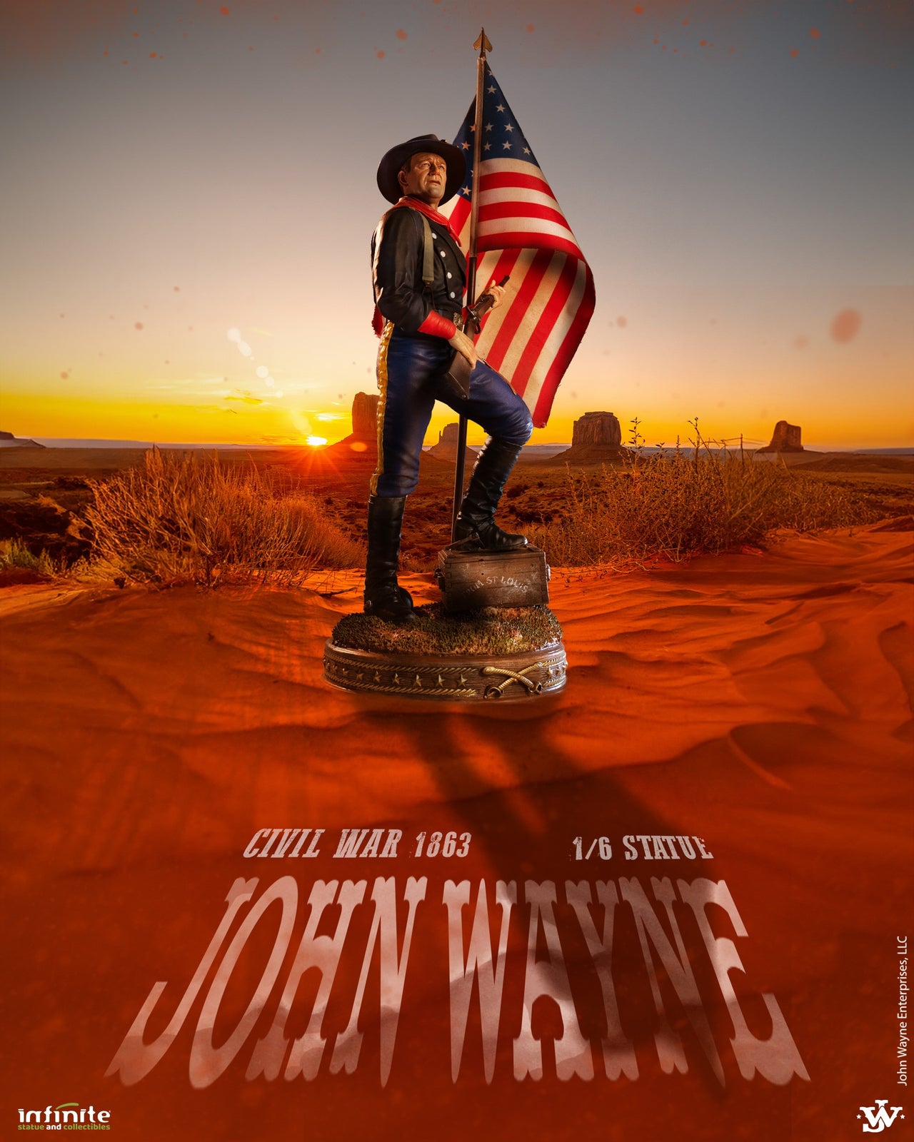 Infinite Statue John Wayne Civil War 1863 – 1/6 Scale Resin Statue