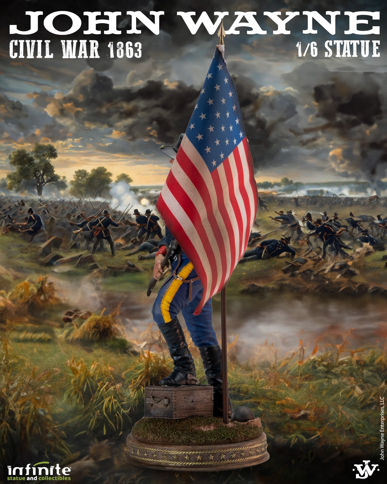 Infinite Statue John Wayne Civil War 1863 – 1/6 Scale Resin Statue
