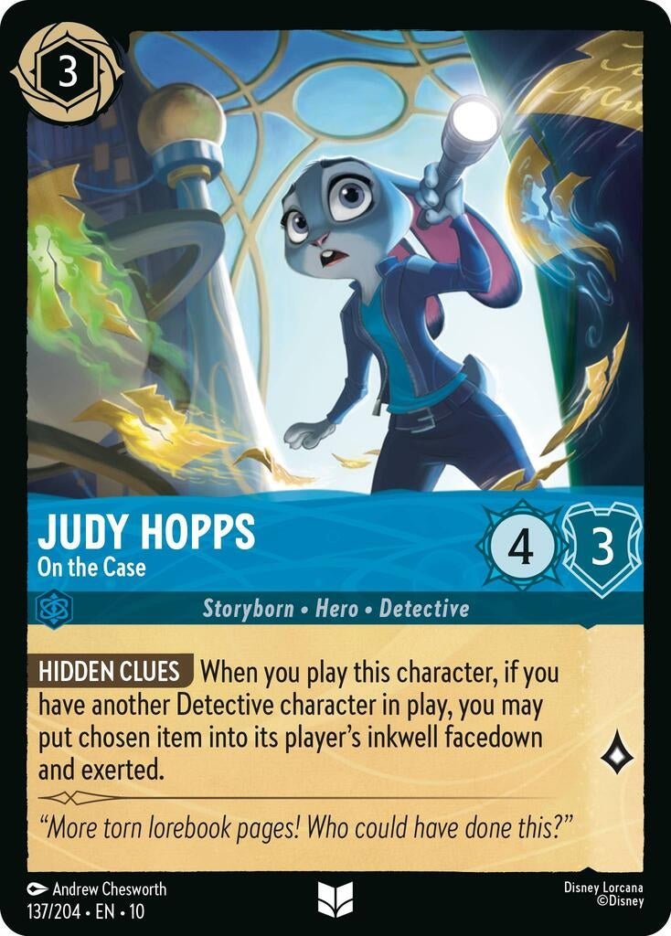 Ravensburger Judy Hopps - On the Case (137/204) (Whispers in the Well) by LAB7 Malta, Europe