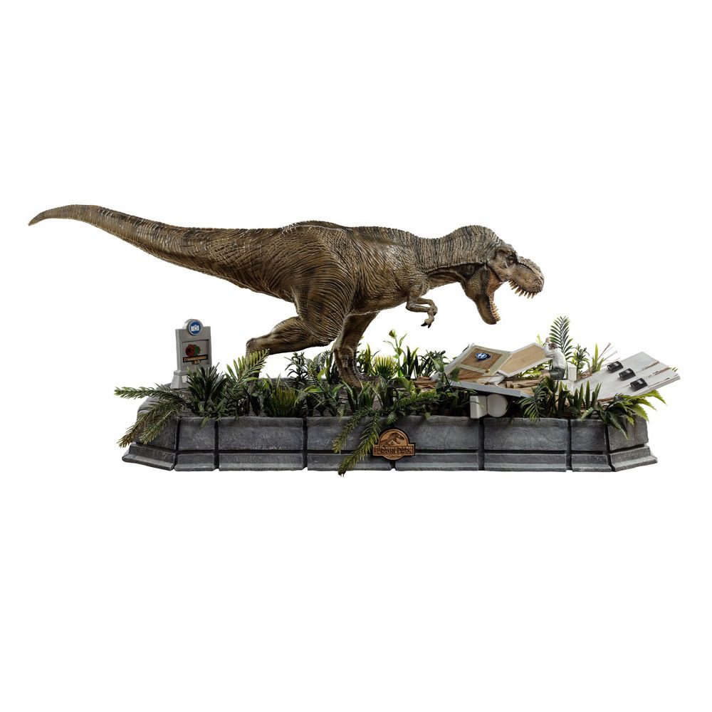Iron Studios Jurassic Park Demi Art Scale Statue 1/20 T - Rex attacks Donald Gennaro by LAB7 Malta, Europe