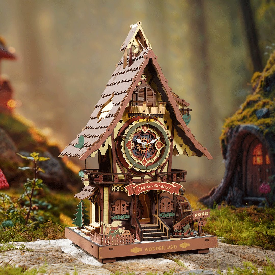 LAB7 ROKR Cuckoo Clock Mechanical 3D Wooden Puzzle LC901C by LAB7 Malta, Europe