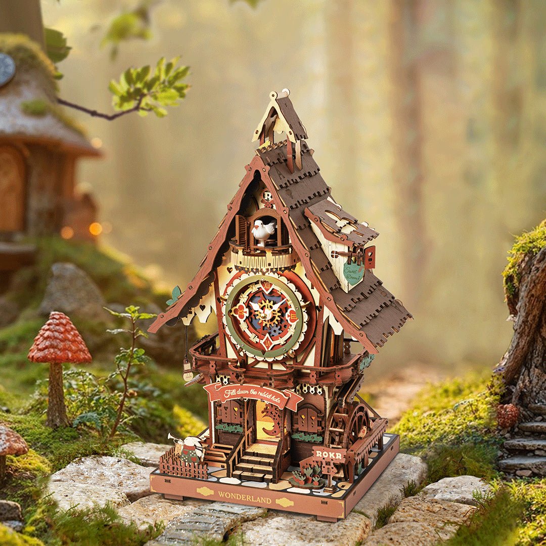 LAB7 ROKR Cuckoo Clock Mechanical 3D Wooden Puzzle LC901C by LAB7 Malta, Europe