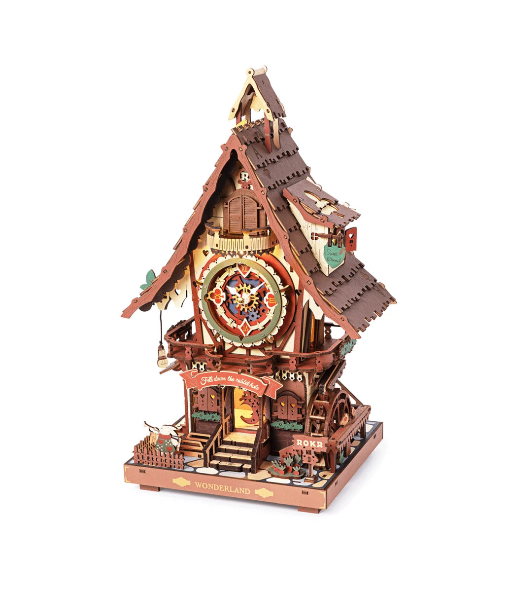 LAB7 ROKR Cuckoo Clock Mechanical 3D Wooden Puzzle LC901C by LAB7 Malta, Europe