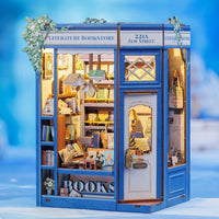 Cutebee Literature Bookstore Book Nook DIY Kit With LED Light by LAB7 Malta, Europe