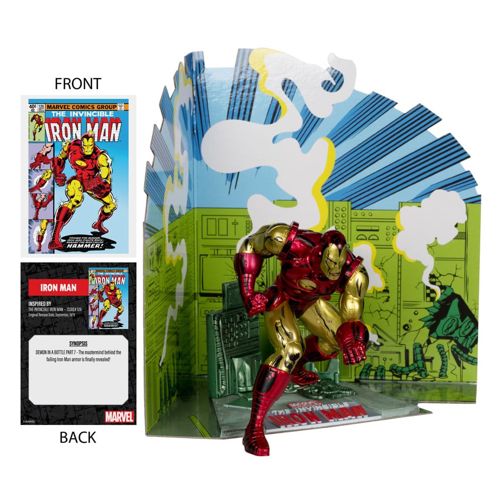 McFarlane Marvel PVC Statue 1/10 Iron Man (The Invincible Iron Man 126) – 11 cm by LAB7 Malta, Europe