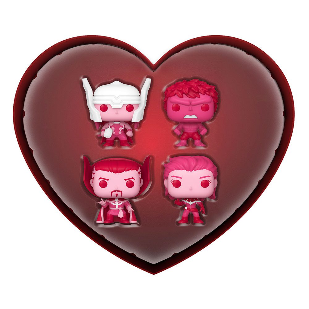 Funko Marvel Valentines Pocket POP! Vinyl Figure 4 - Pack 4 cm by LAB7 Malta, Europe