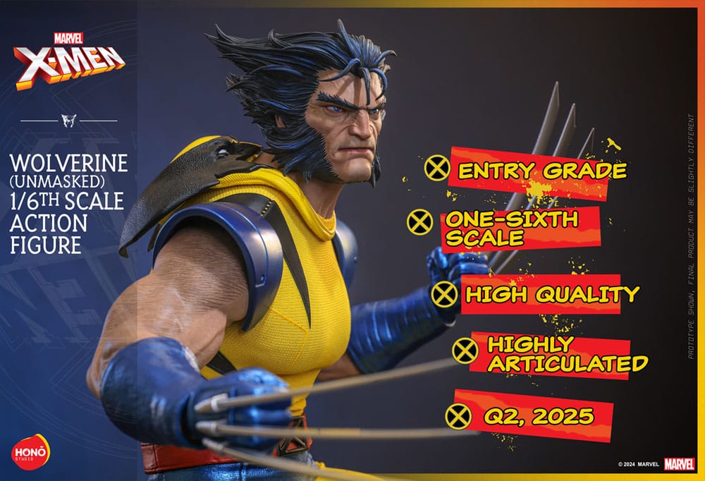 Hono Studio Marvel X - Men Wolverine (Unmasked) 1/6 Scale Action Figure by LAB7 Malta, Europe