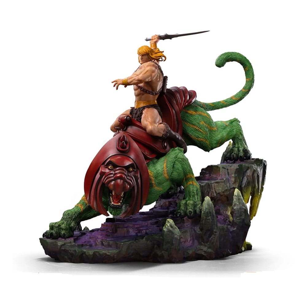 Iron Studios Masters of the Universe Deluxe Art Scale Statue 1/10 He - man and Battle Cat 31 cm by LAB7 Malta, Europe