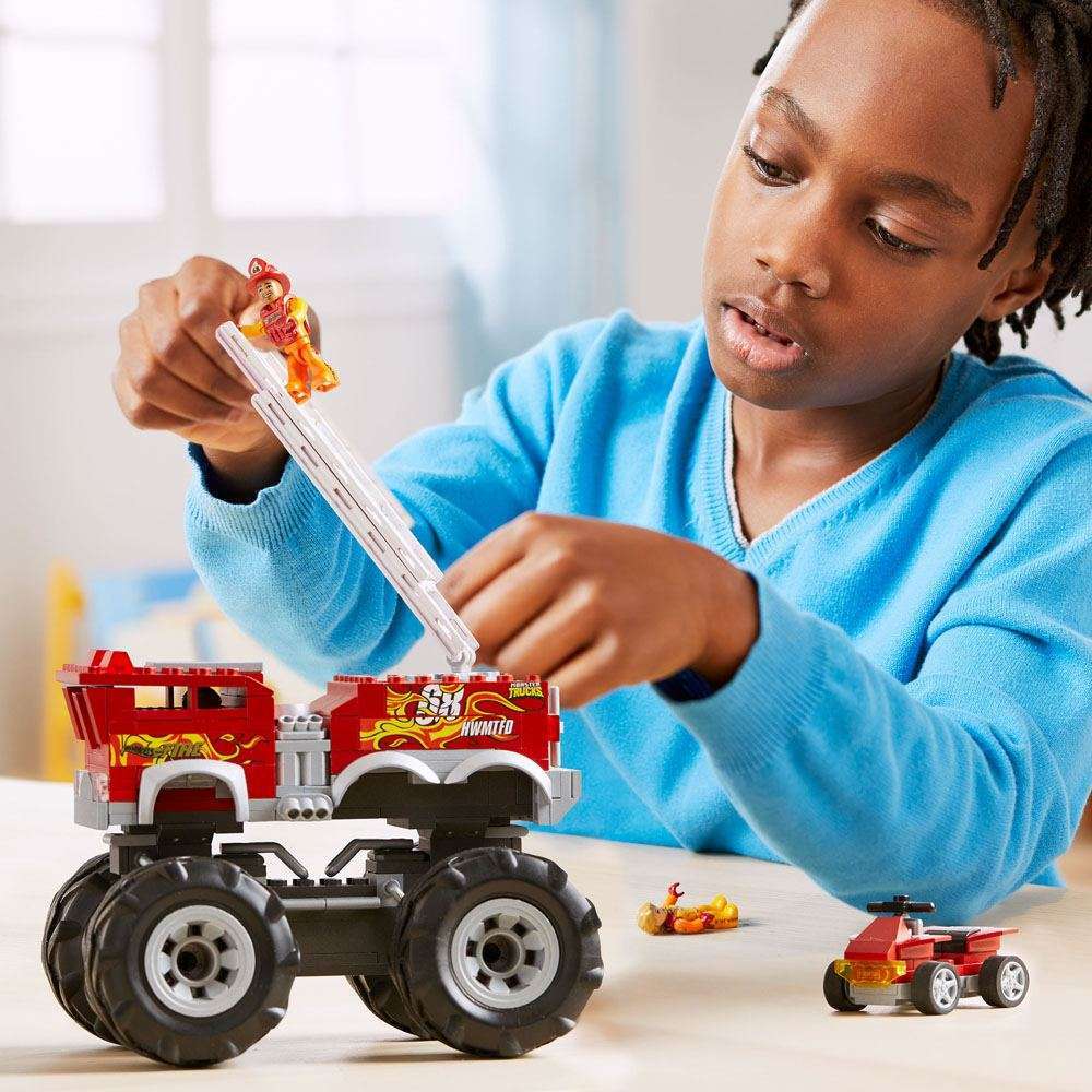 Mattel Hot Wheels Monster Trucks Mega Construx Construction Set HW 5-Alarm Monster Truck in Malta | LAB7