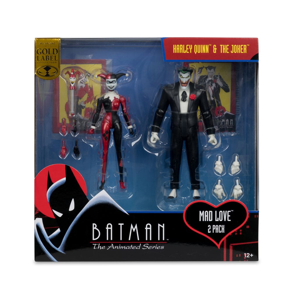 McFarlane Batman: The Animated Series – Harley Quinn & The Joker (Mad Love) Gold Label 18 cm by LAB7 Malta, Europe