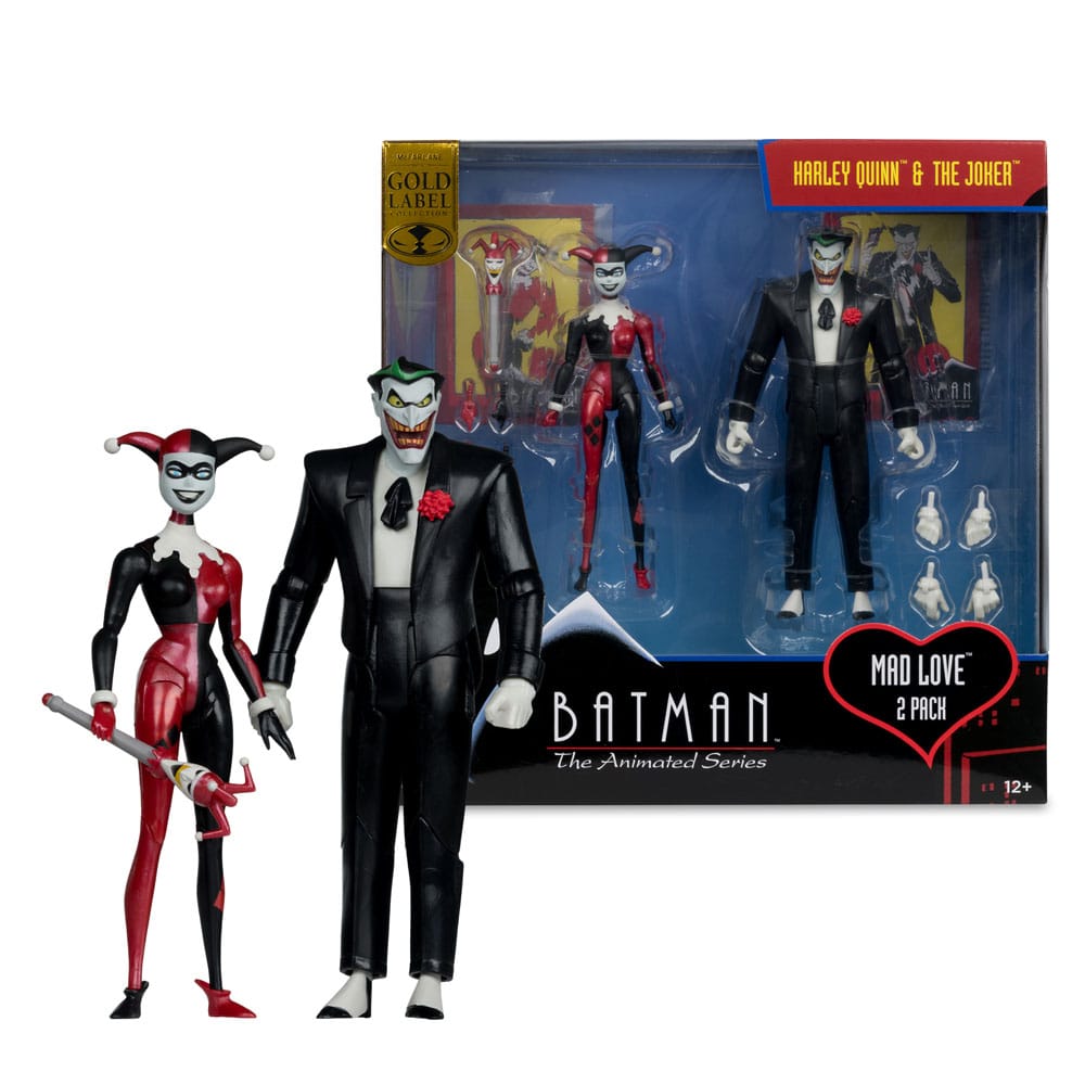 McFarlane Batman: The Animated Series – Harley Quinn & The Joker (Mad Love) Gold Label 18 cm by LAB7 Malta, Europe