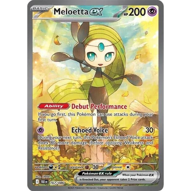 Pokemon Meloetta ex (167/086) (SV: Black Bolt) by LAB7 Malta, Europe