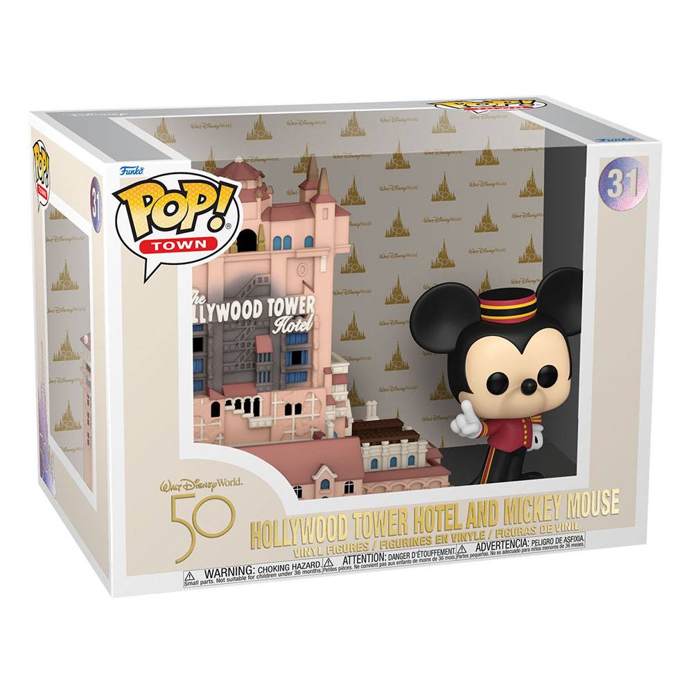 Funko Mickey Mouse with Hollywood Tower Hotel Pop! Town 31 by LAB7 Malta, Europe