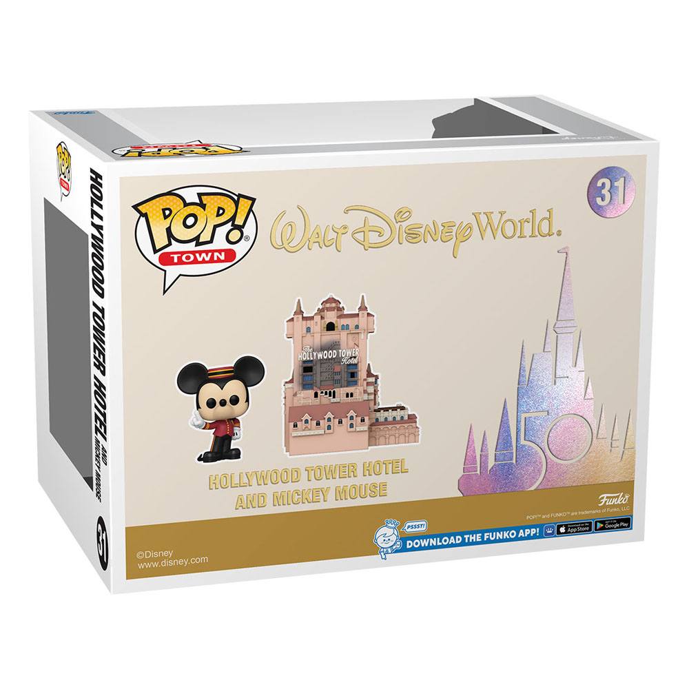 Funko Mickey Mouse with Hollywood Tower Hotel Pop! Town 31 by LAB7 Malta, Europe