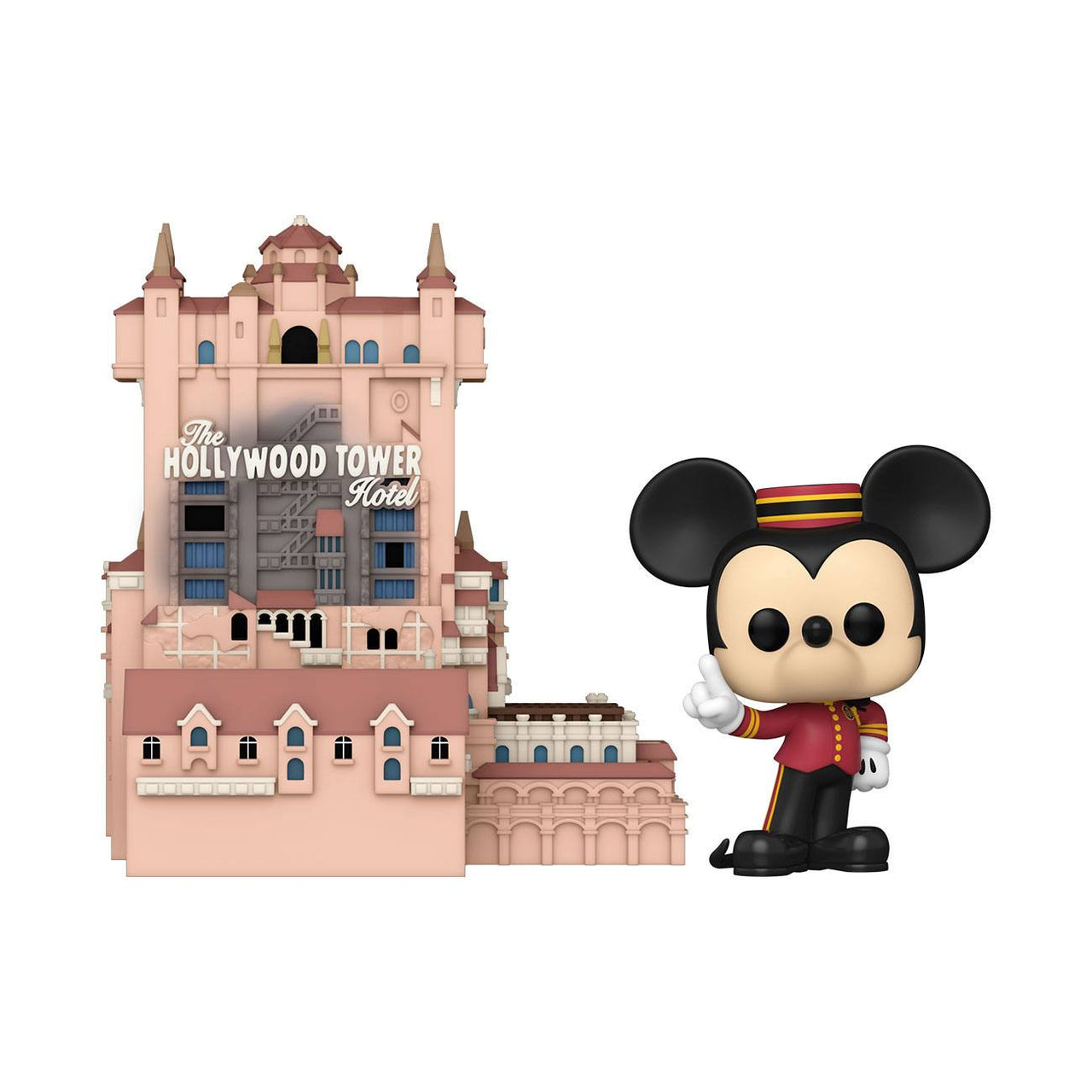 Funko Mickey Mouse with Hollywood Tower Hotel Pop! Town 31 by LAB7 Malta, Europe
