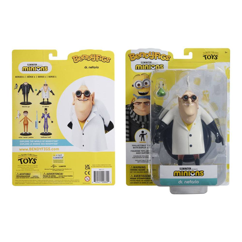 Noble Collection Minions Bendyfigs Bendable Figure Dr Nefario 18 cm by LAB7 Malta, Europe