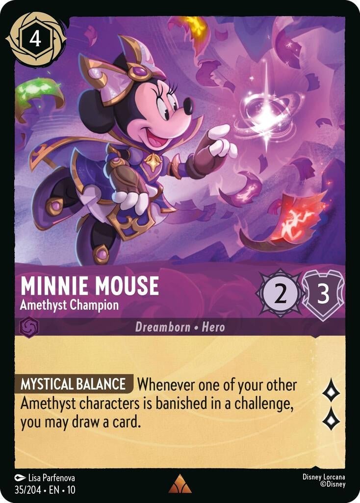Ravensburger Minnie Mouse - Amethyst Champion (35/204) (Whispers in the Well) by LAB7 Malta, Europe