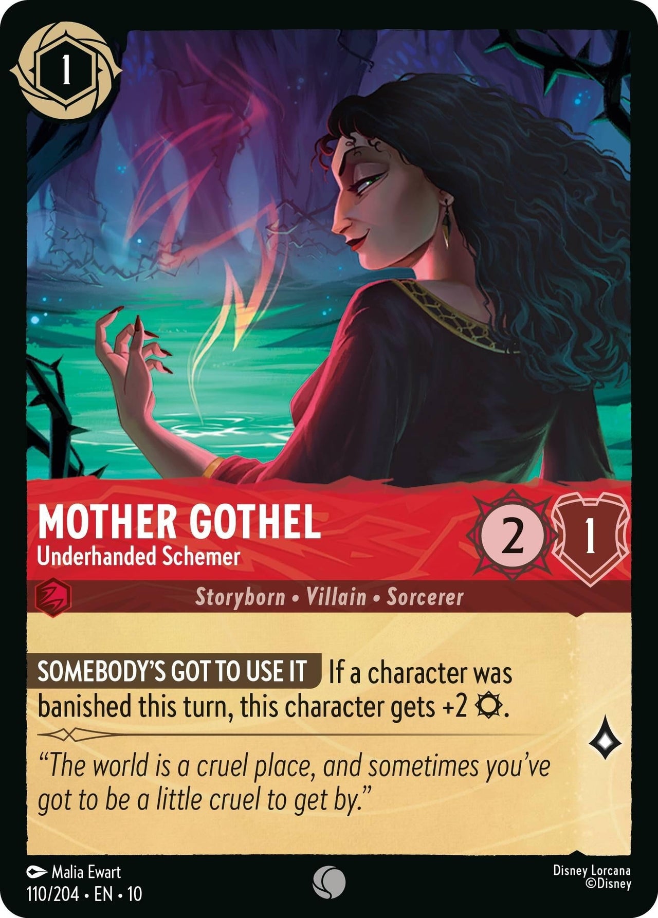 Ravensburger Mother Gothel - Underhanded Schemer (110/204) (Whispers in the Well) by LAB7 Malta, Europe