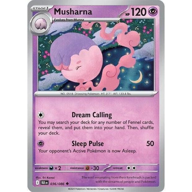 Pokemon Musharna (036/086) (SV: Black Bolt) by LAB7 Malta, Europe