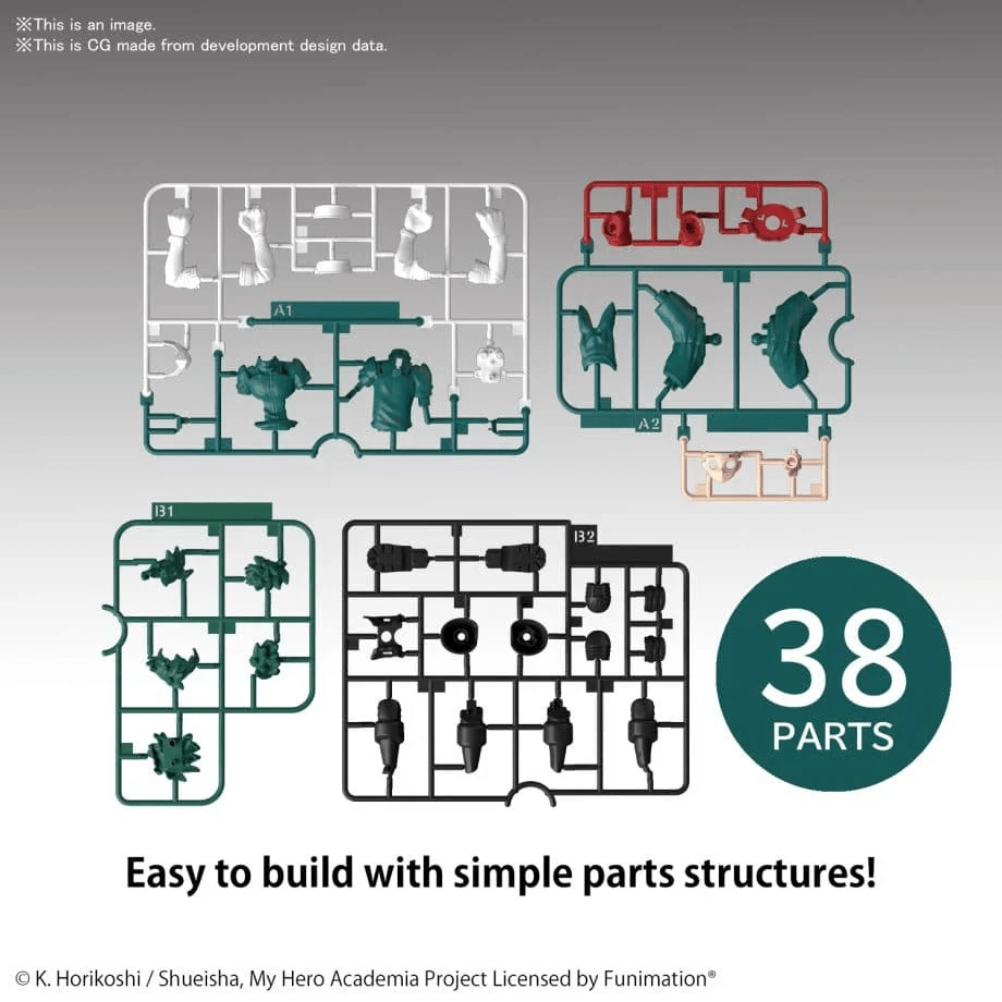 Bandai MY HERO ACADEMIA - EG Izuku Midoriya - Model Kit 14cm by LAB7 Malta, Europe