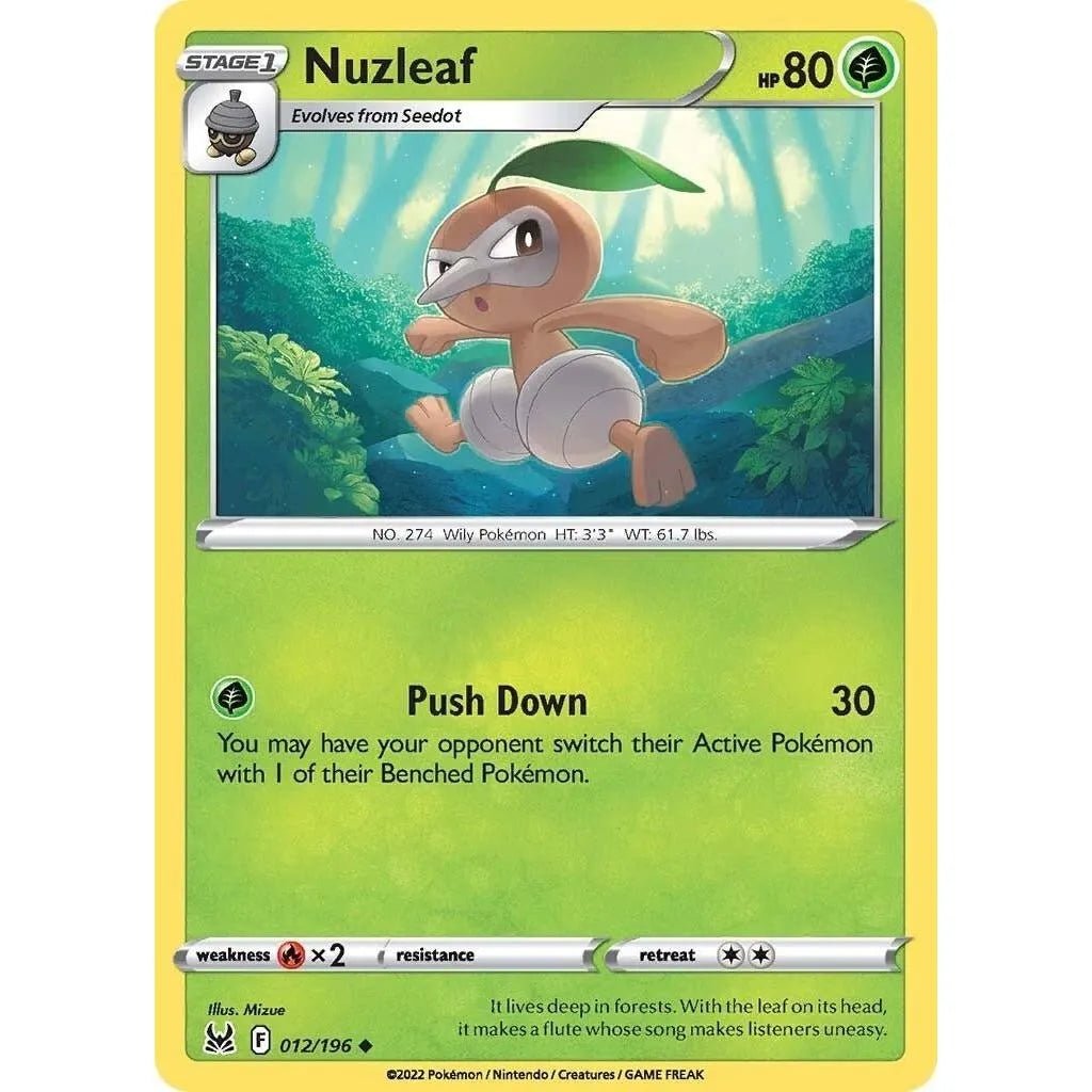 Nuzleaf (012/196) (SWSH11: Lost Origin) in Malta | LAB7
