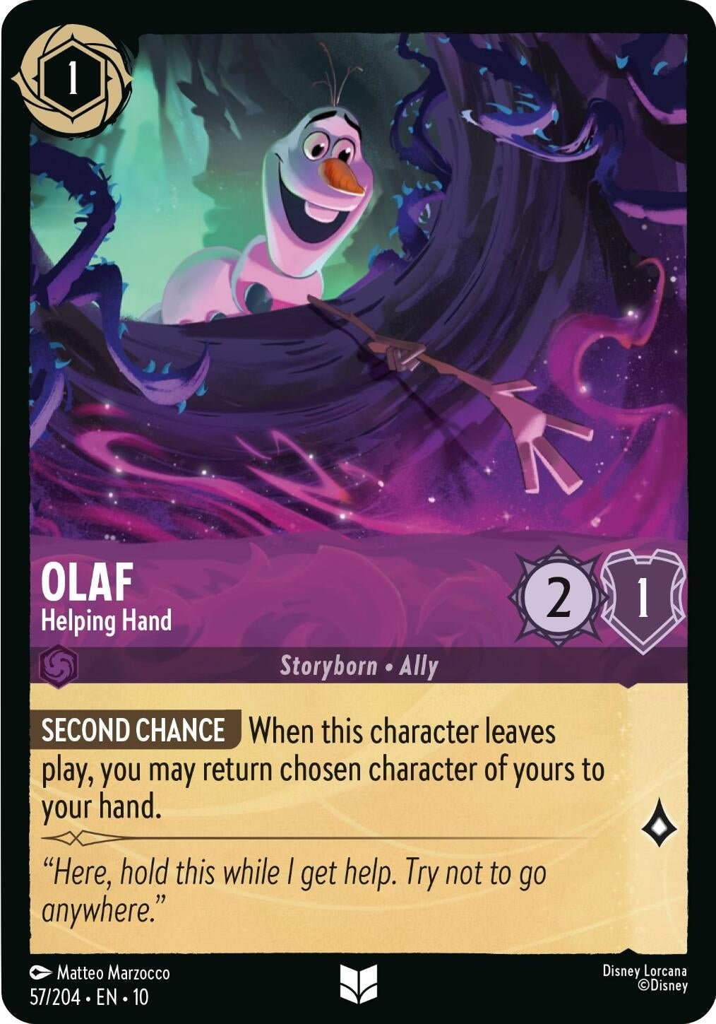 Ravensburger Olaf - Helping Hand (57/204) (Whispers in the Well) by LAB7 Malta, Europe