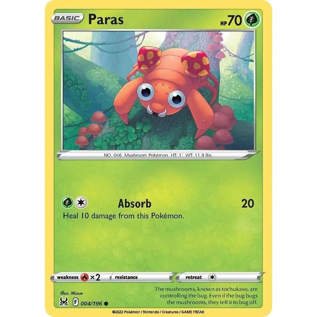 Paras (004/196) (SWSH11: Lost Origin) in Malta | LAB7
