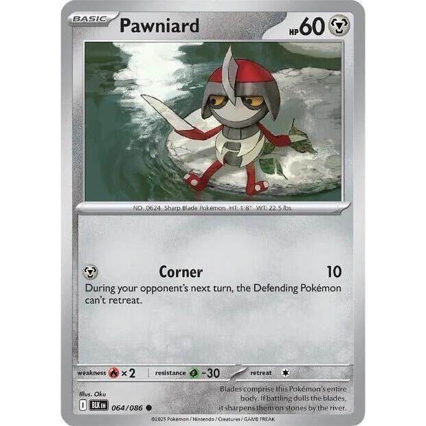 Pokemon Pawniard (064/086) (SV: Black Bolt) by LAB7 Malta, Europe