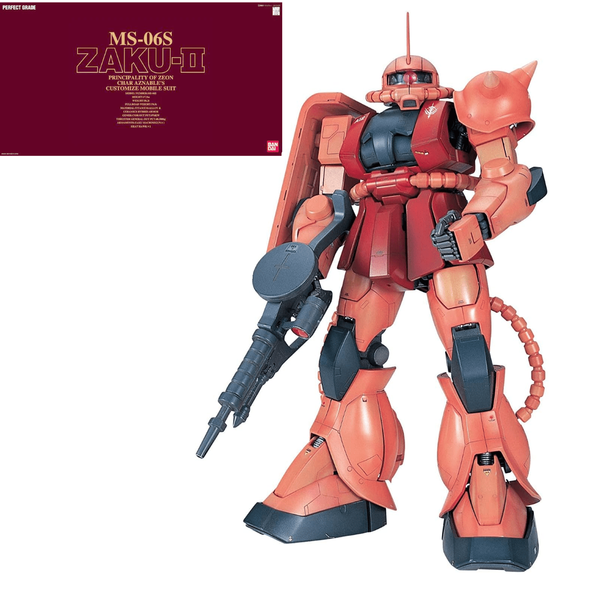 Bandai Bandai Gunpla PG 1/60 Char's Zaku II Model Kit – Perfect Grade by LAB7 Malta, Europe