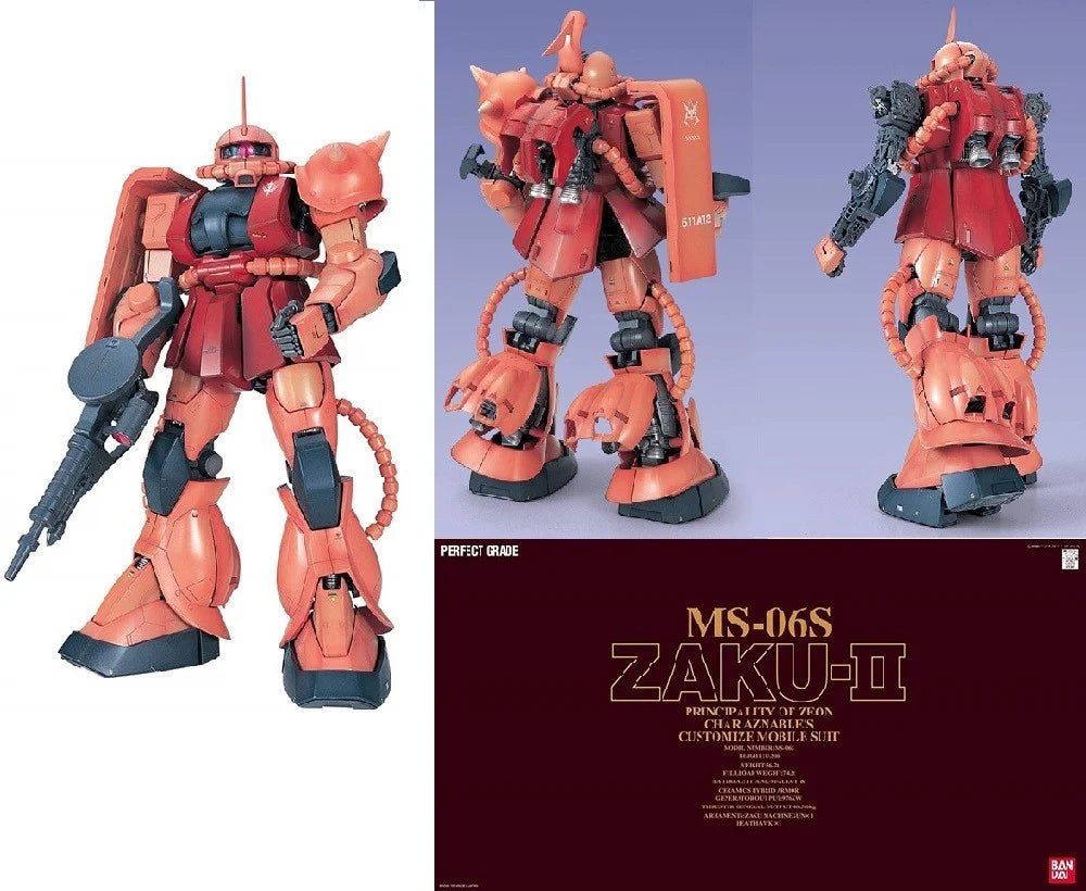 Bandai Bandai Gunpla PG 1/60 Char's Zaku II Model Kit – Perfect Grade by LAB7 Malta, Europe