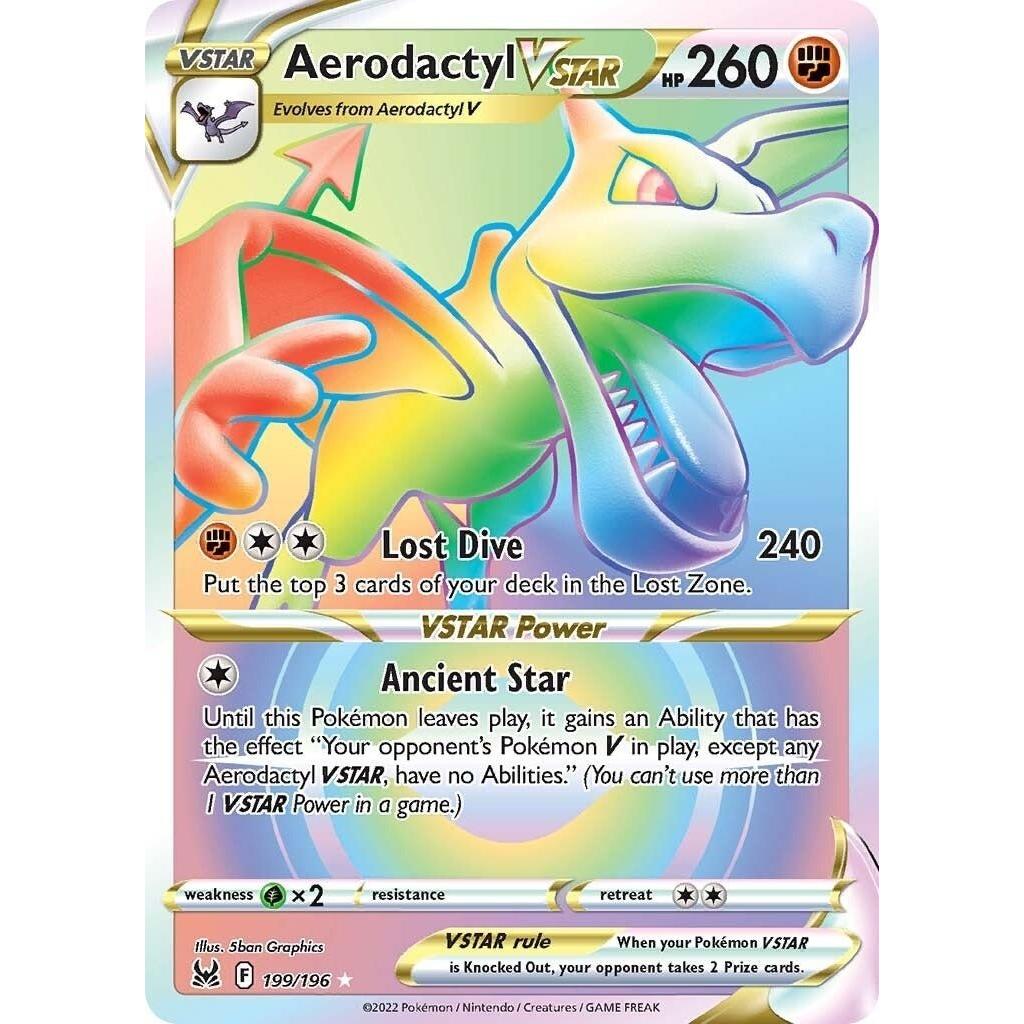 Pokemon Aerodactyl VSTAR (Secret) (199/196) (SWSH11: Lost Origin) by LAB7 Malta, Europe