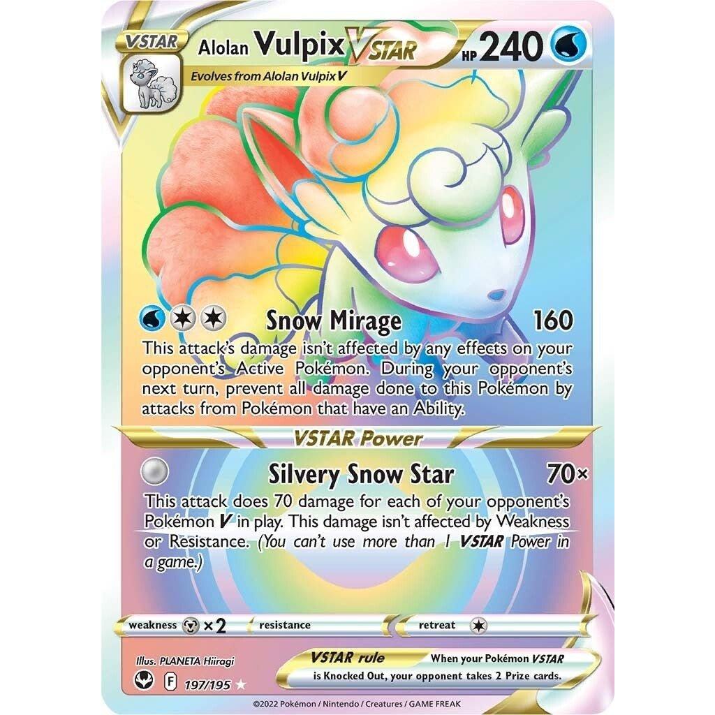 The Pokemon Company Alolan Vulpix VSTAR (Secret) (197/195) (SWSH12: Silver Tempest) by LAB7 Malta, Europe