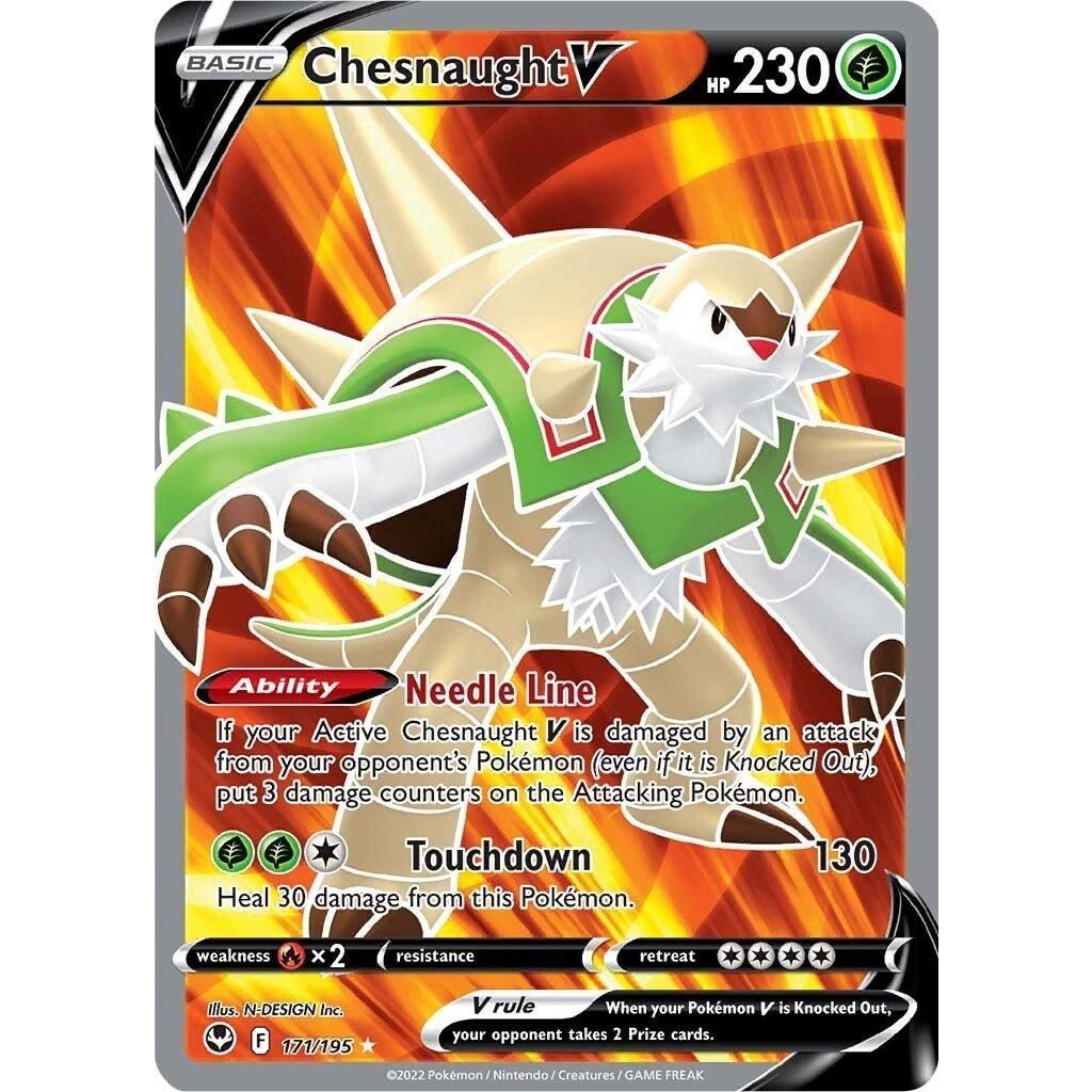 The Pokemon Company Chesnaught V (Full Art) (171/195) (SWSH12: Silver Tempest) by LAB7 Malta, Europe