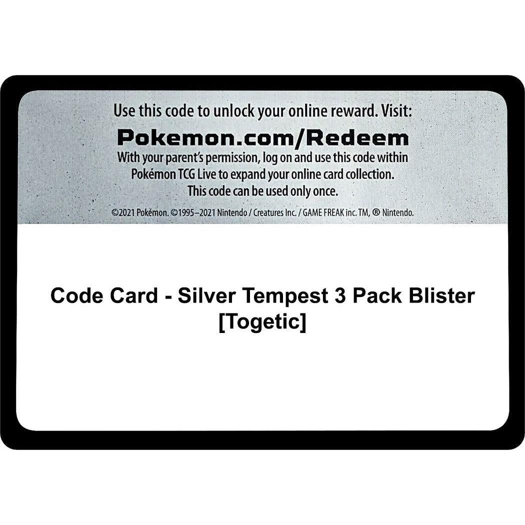 The Pokemon Company Code Card - Silver Tempest 3 Pack Blister [Togetic] (SWSH12: Silver Tempest) by LAB7 Malta, Europe