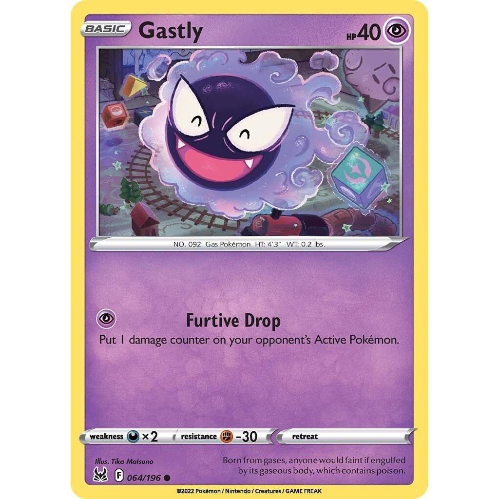 Pokemon Gastly (064/196) (SWSH11: Lost Origin) by LAB7 Malta, Europe