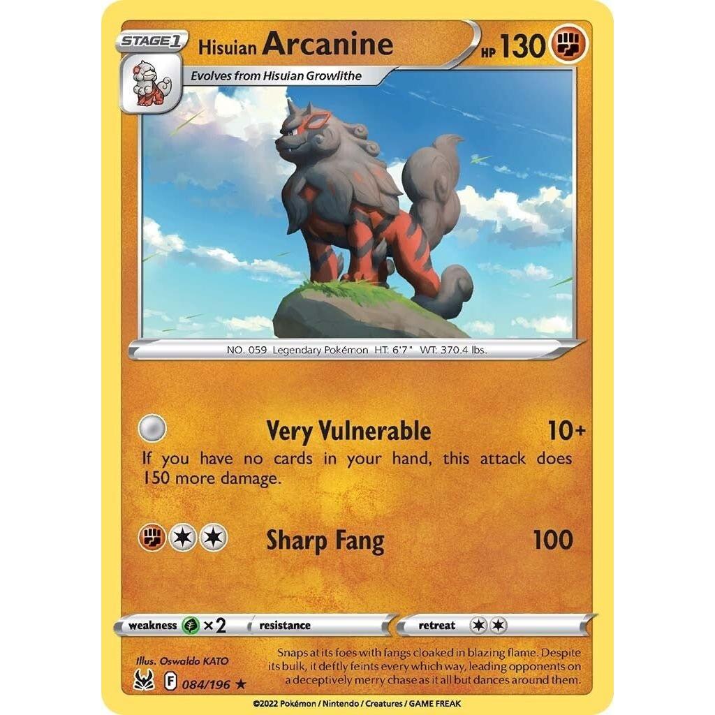 Pokemon Hisuian Arcanine (084/196) (SWSH11: Lost Origin) by LAB7 Malta, Europe