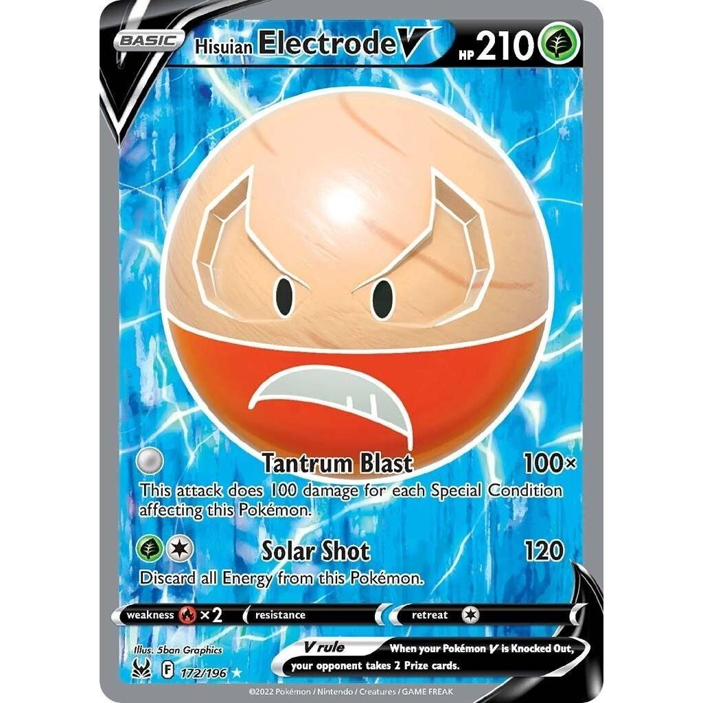 Pokemon Hisuian Electrode V (Full Art) (172/196) (SWSH11: Lost Origin) by LAB7 Malta, Europe