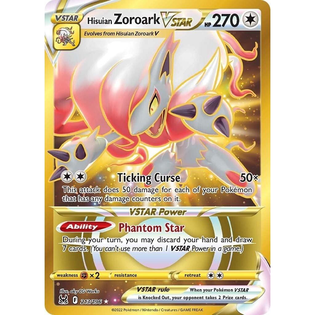 Pokemon Hisuian Zoroark VSTAR (213) (Secret) (213/196) (SWSH11: Lost Origin) by LAB7 Malta, Europe