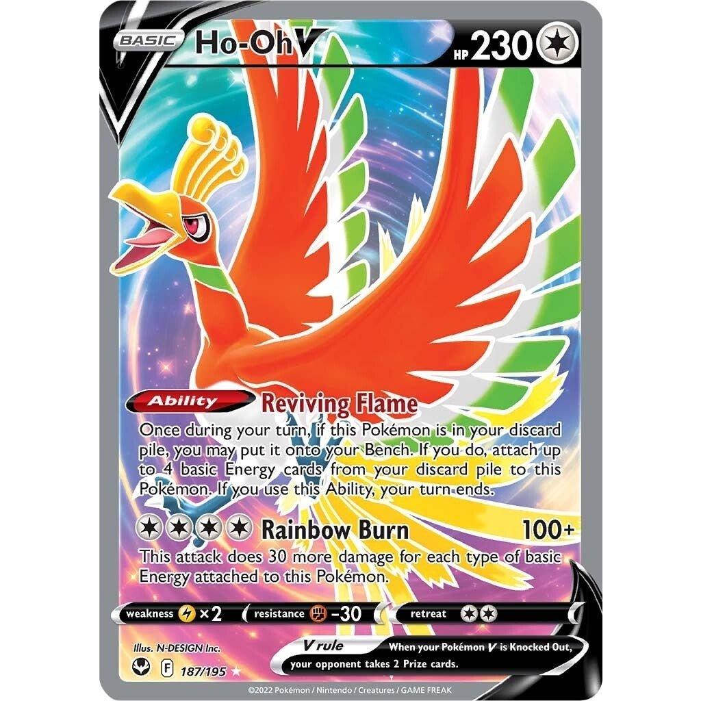 The Pokemon Company Ho - Oh V (Full Art) (187/195) (SWSH12: Silver Tempest) by LAB7 Malta, Europe