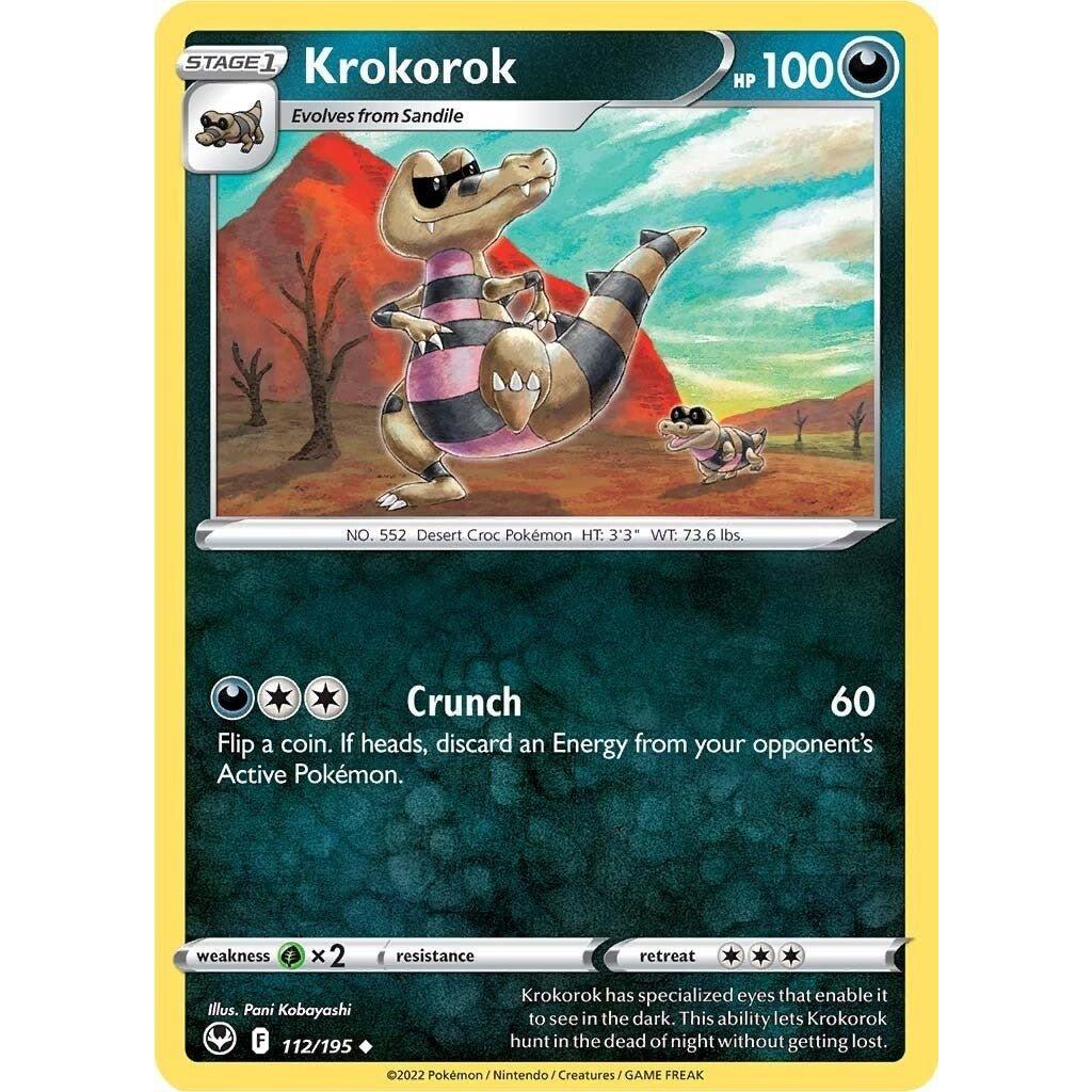 The Pokemon Company Krokorok (112/195) (SWSH12: Silver Tempest) by LAB7 Malta, Europe