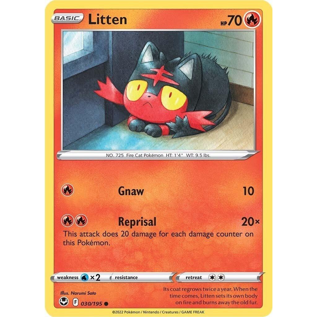 The Pokemon Company Litten (030/195) (SWSH12: Silver Tempest) by LAB7 Malta, Europe