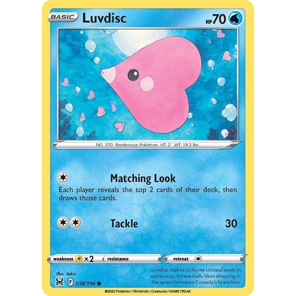 Pokemon Luvdisc (038/196) (SWSH11: Lost Origin) by LAB7 Malta, Europe