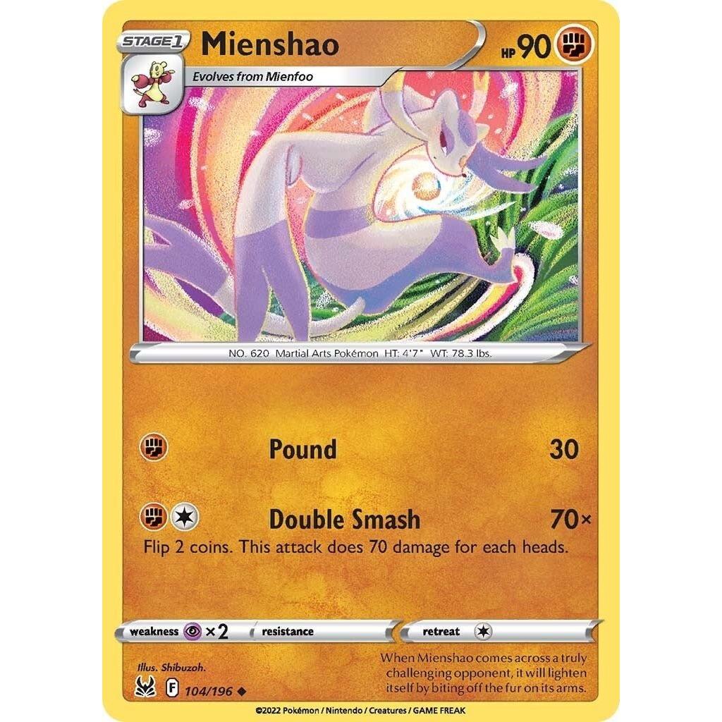 Pokemon Mienshao (104/196) (SWSH11: Lost Origin) by LAB7 Malta, Europe
