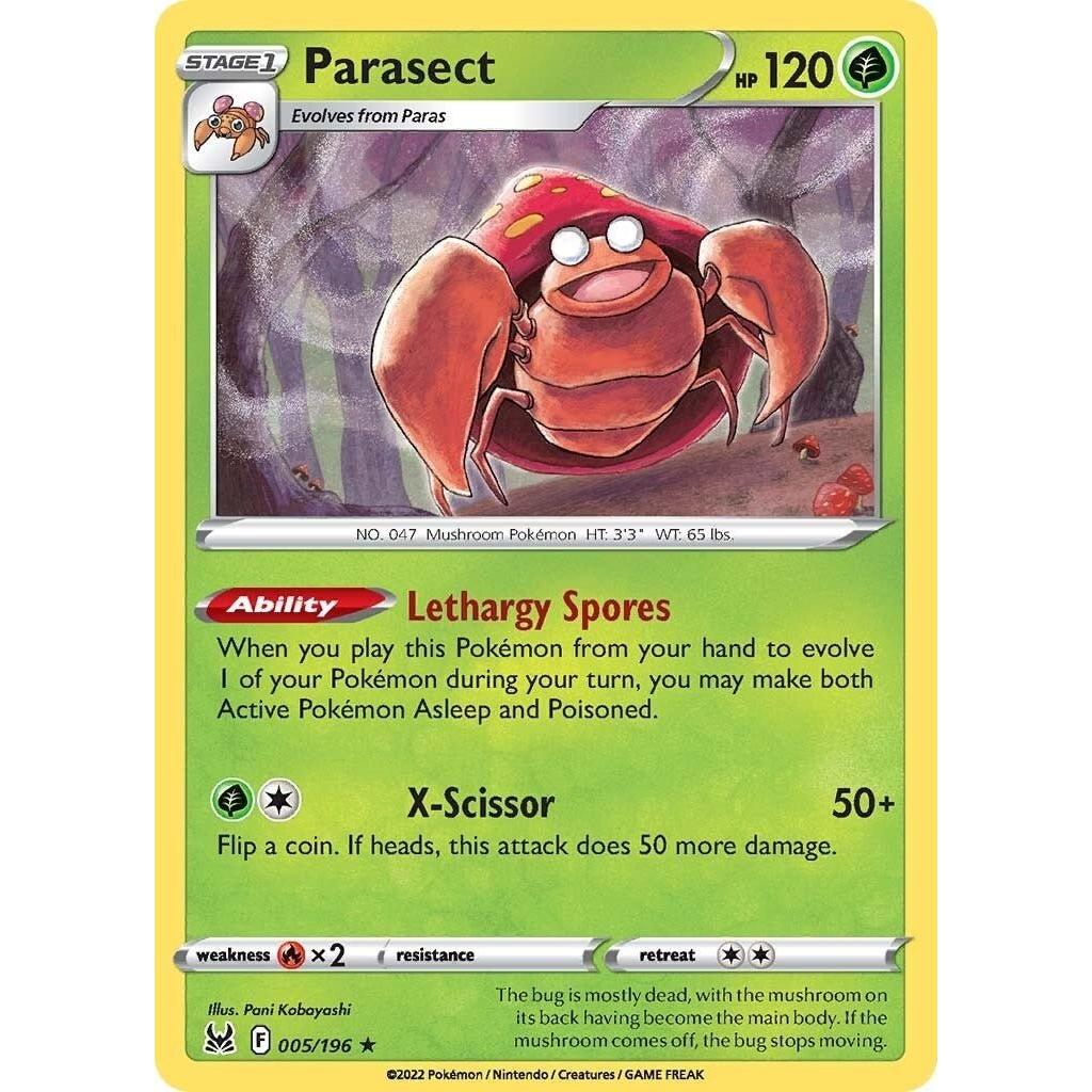 Pokemon Parasect (005/196) (SWSH11: Lost Origin) by LAB7 Malta, Europe