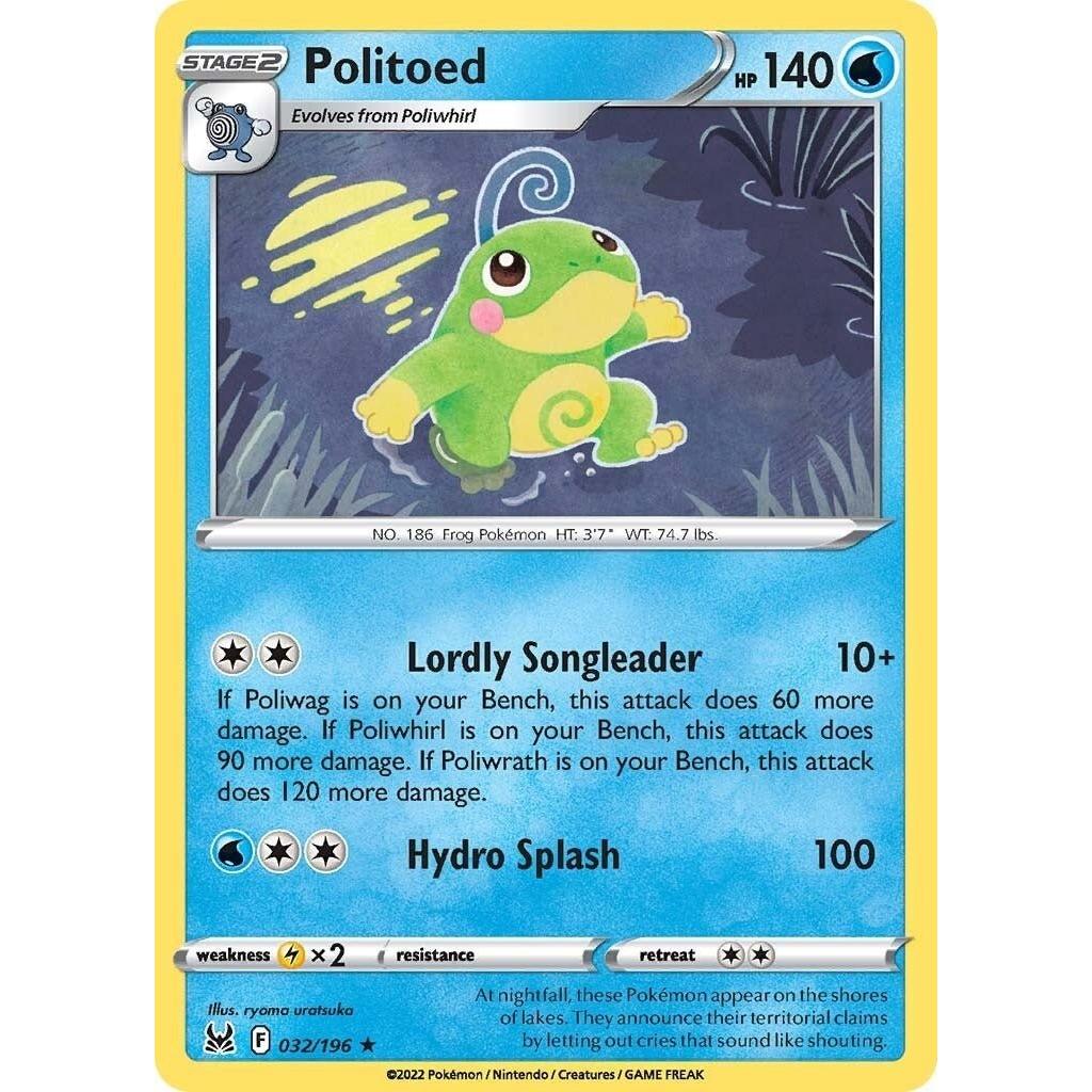 Pokemon Politoed (032/196) (SWSH11: Lost Origin) by LAB7 Malta, Europe