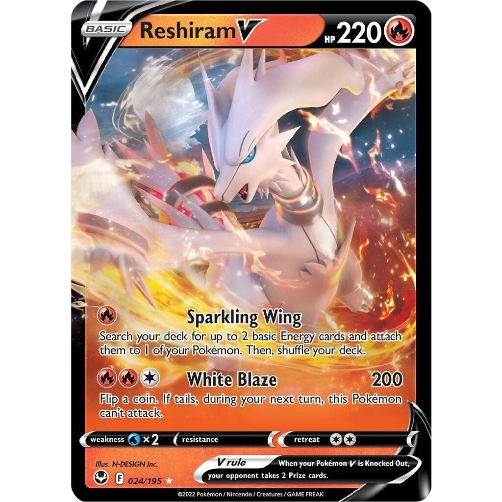 The Pokemon Company Reshiram V (024/195) (SWSH12: Silver Tempest) by LAB7 Malta, Europe