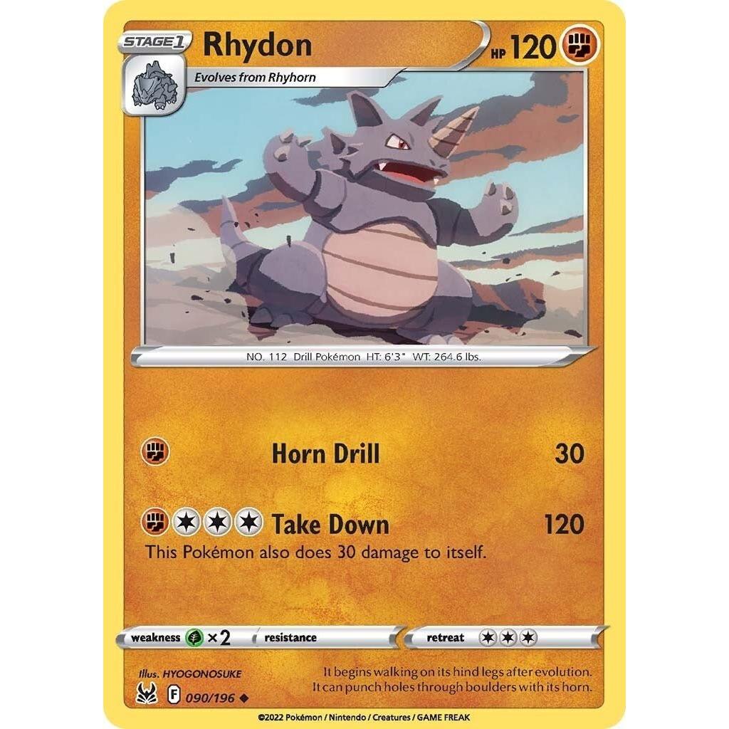 Pokemon Rhydon (090/196) (SWSH11: Lost Origin) by LAB7 Malta, Europe