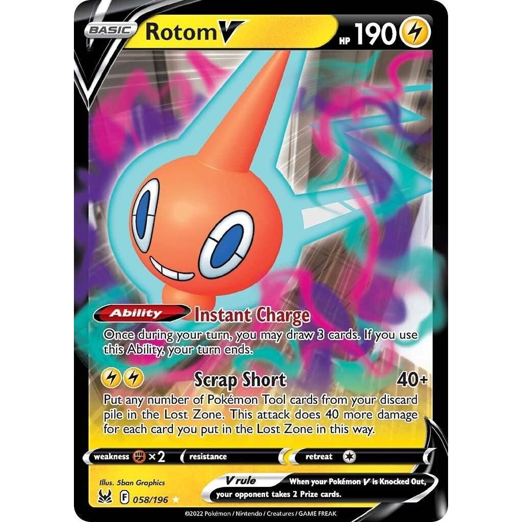 Pokemon Rotom V (058/196) (SWSH11: Lost Origin) by LAB7 Malta, Europe